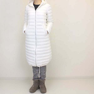 センソユニコ JNBY 白ダウンフードロングコート : セレクトショップ ファムのファッションコーディネート